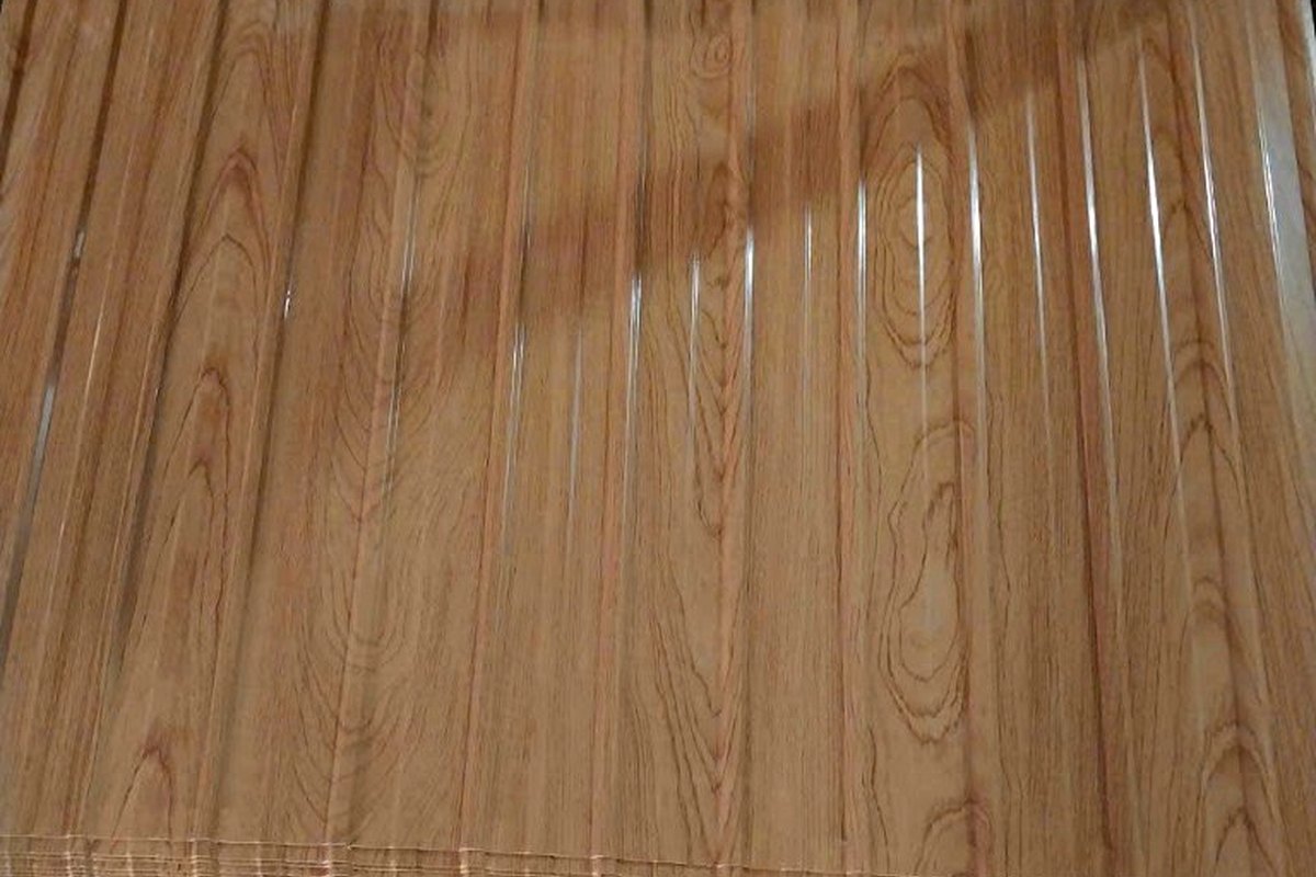Tôn 13 sóng phủ vân gỗ